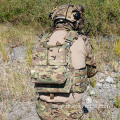 Black Tactical Vest Pouch Bag Zip-On Panel Pack
